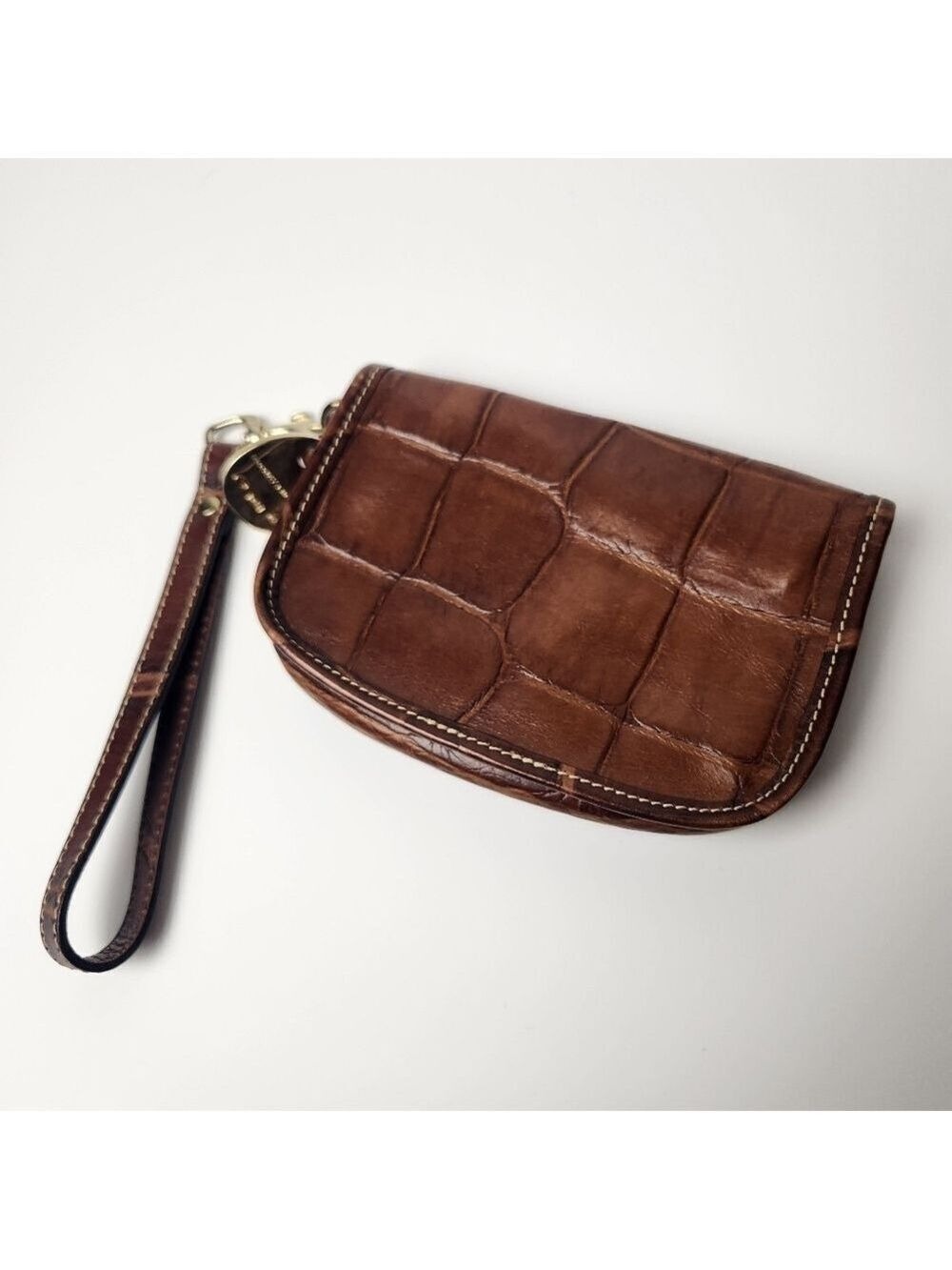Vintage Dooney & Bourke Leather Wristlet Purse - Picture 5 of 13